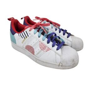 Adidas Superstar J “Chinese New Year” 2021 Women's Size 8.5 Lace Up Sneakers